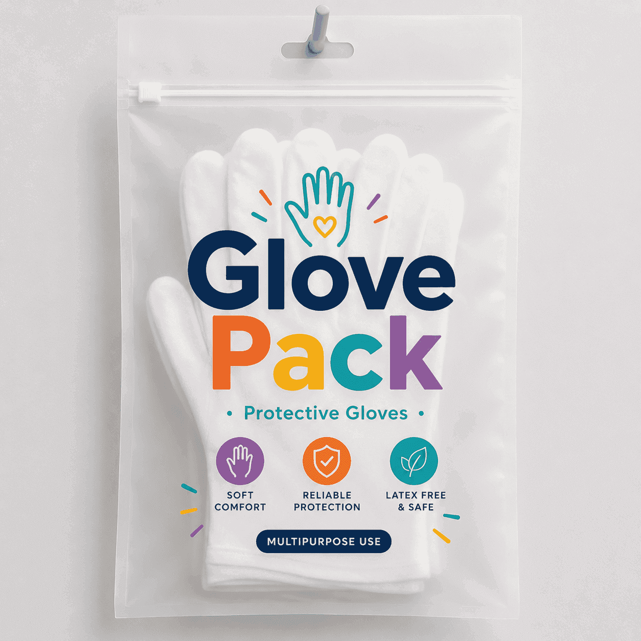 EVA Clear Zipper Bags for Gloves