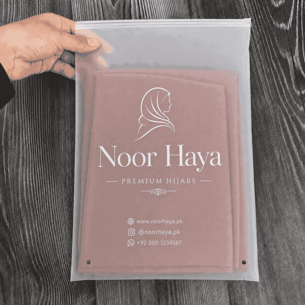 EVA Frosted Zipper Bags for Hijabs & Scarves